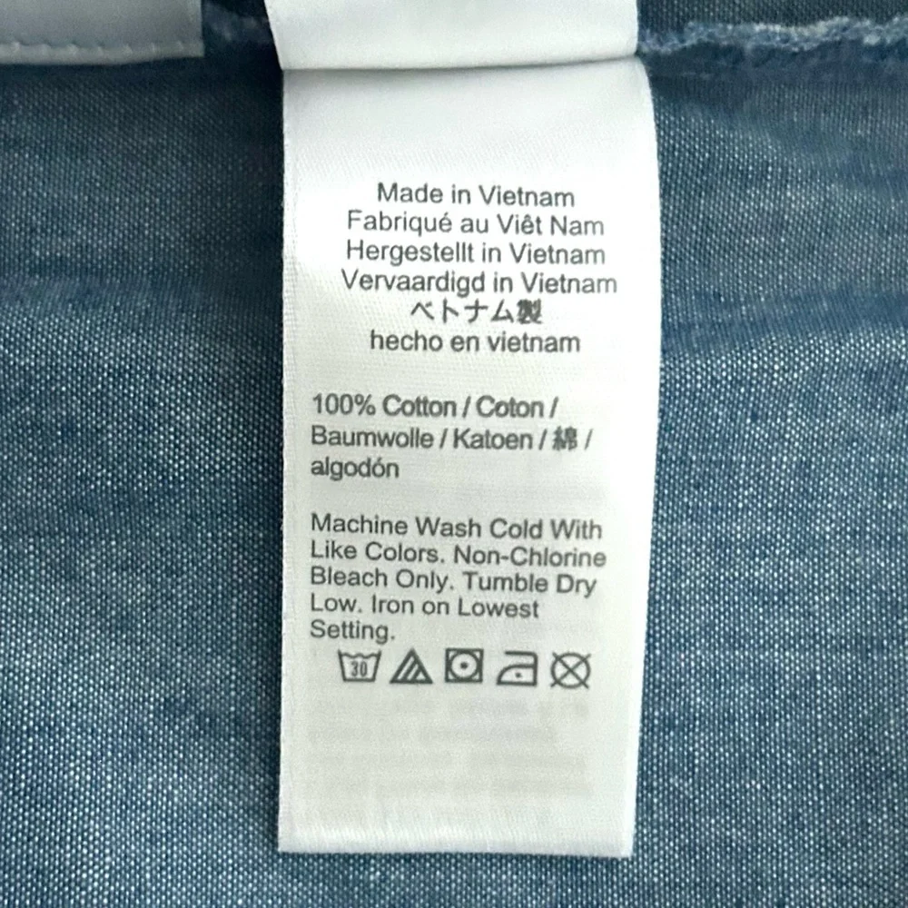 🌸NWT J. Crew Button Down Chambray Dress. Tie Waist. Size: Petite Medium - Picture 15 of 16